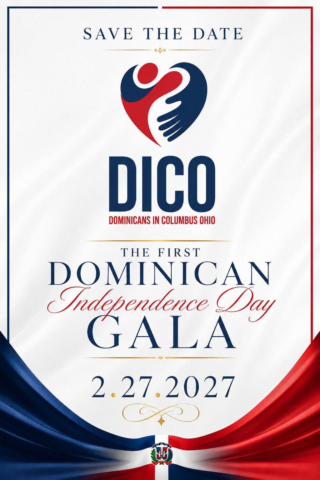 Invitación Primera Gala del Día de la Independencia Dominicana en Colombus, OH