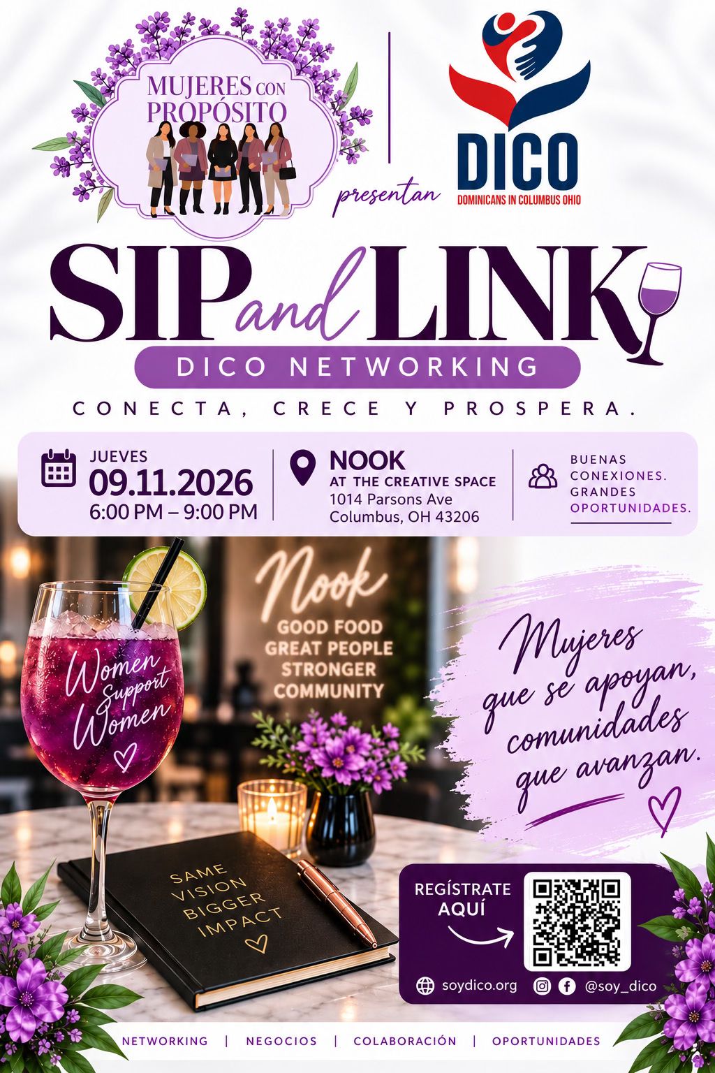 Invitación Sip and Link DICO Networking en Colombus, OH