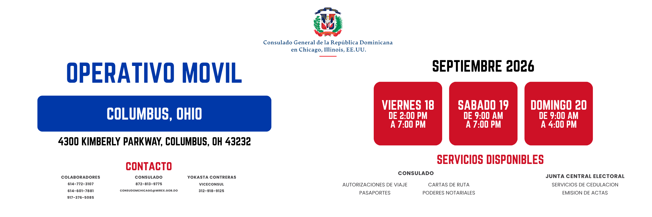 Operativo Colombus Septiembre2026