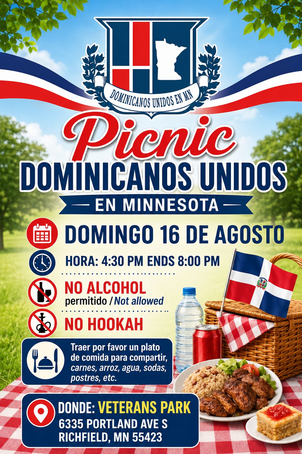 Invitación Picnic Dominicanos Unidos
