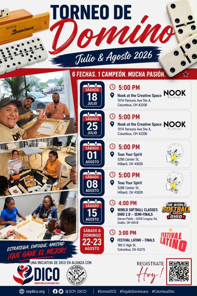 Invitación Torneo de Dominó en Ohio